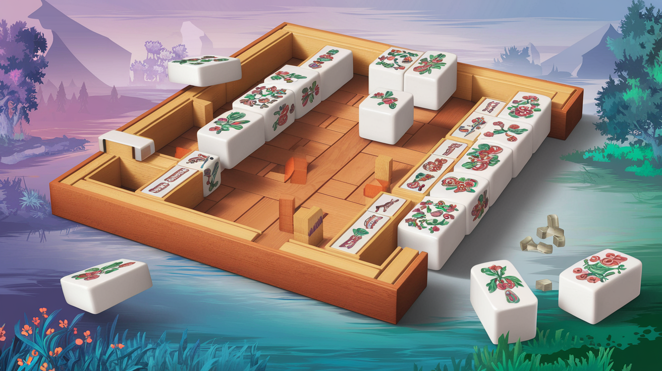 Mahjong solitaire tiles showing decision-making moment, representing the choice between committing to a move or using undo