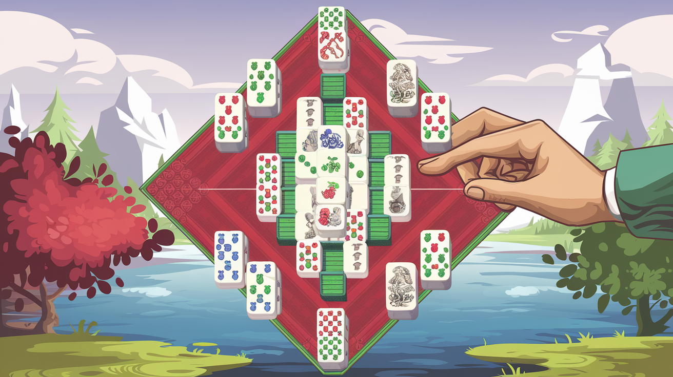 Player strategically deciding whether to use a hint in mahjong solitaire game